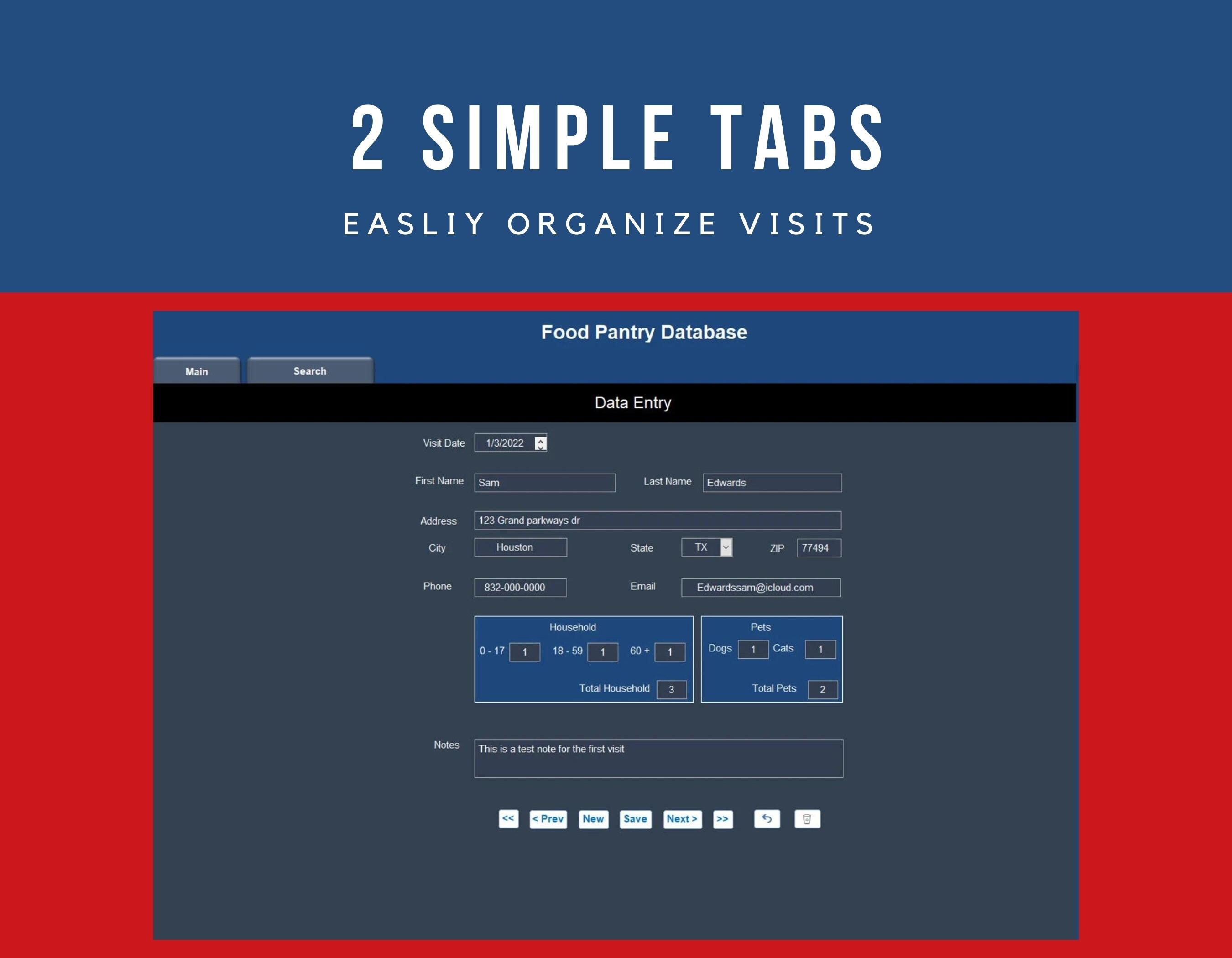 Food Pantry Inventory Microsoft Access Database for Church, Food Bank