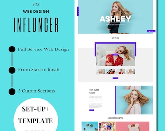 Wix Website Design Template: Influencer, Blogger, Life Coach