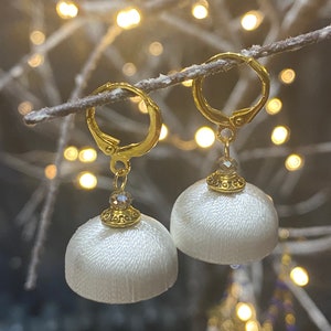 Grey Jhumka Earrings Etsy UK