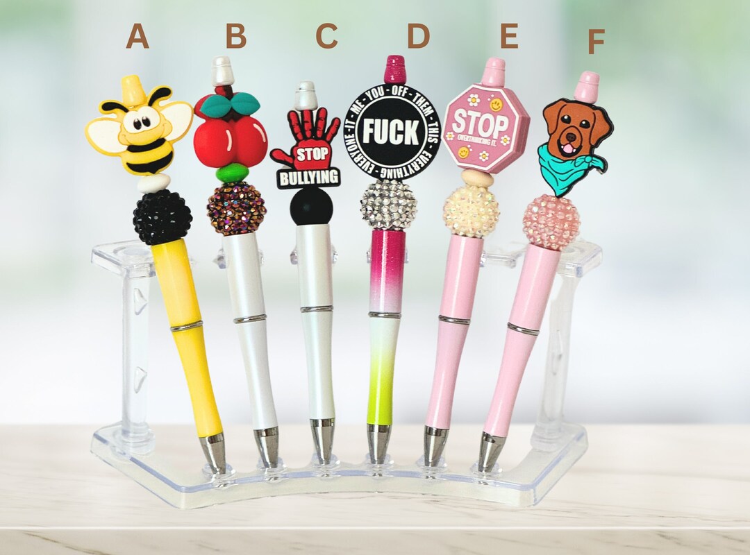 Overthinking Pens Beaded Pens Make for Great Gifts Bee, Cherries, Stop Bullying, F ...