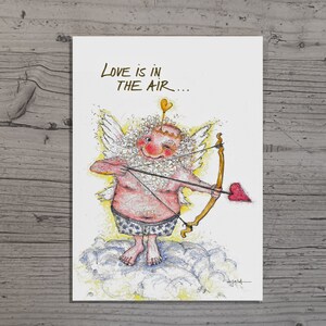 Love is in the air | Liebesgruß | Postkarte A6