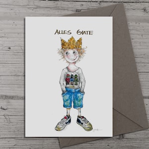 Glückwunschkarte | Kleiner König | Geburtstag