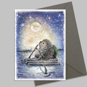 Igel auf Reisen | Grußkarte A6