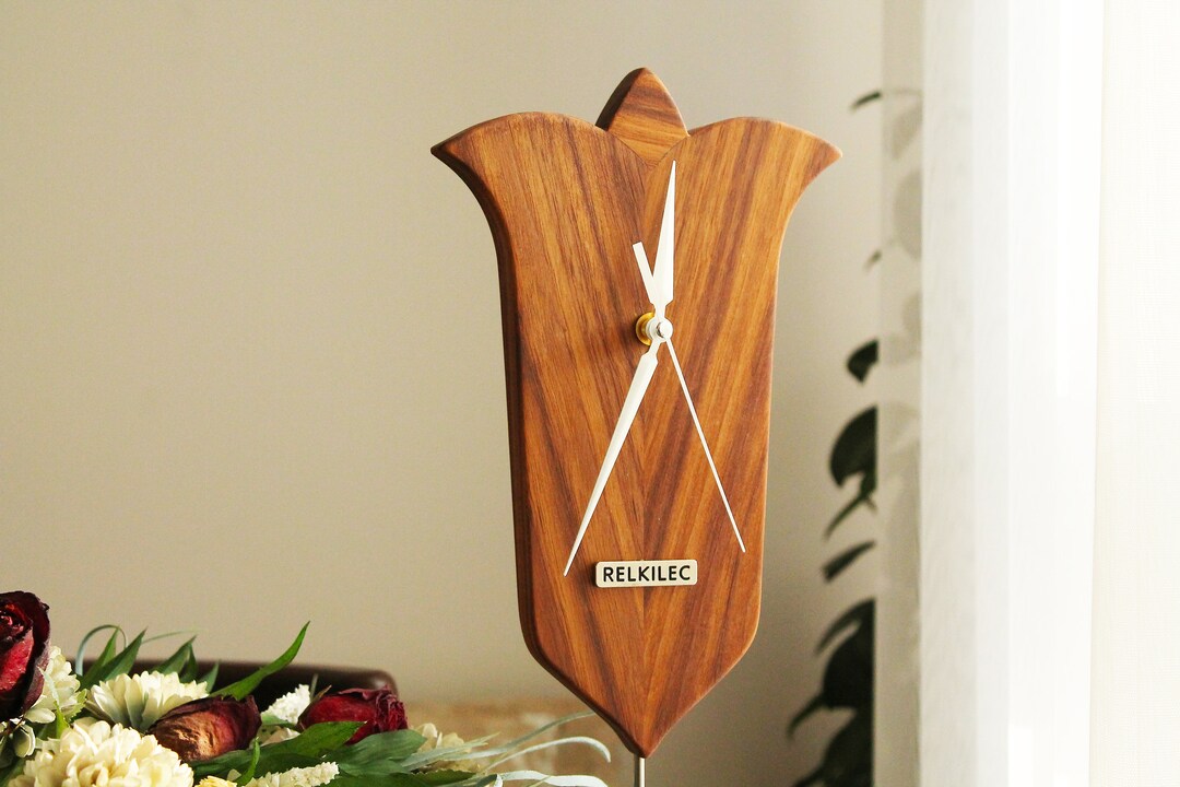 Clock Desk Clock Wooden Desk Clock Modern Table Clock Etsy