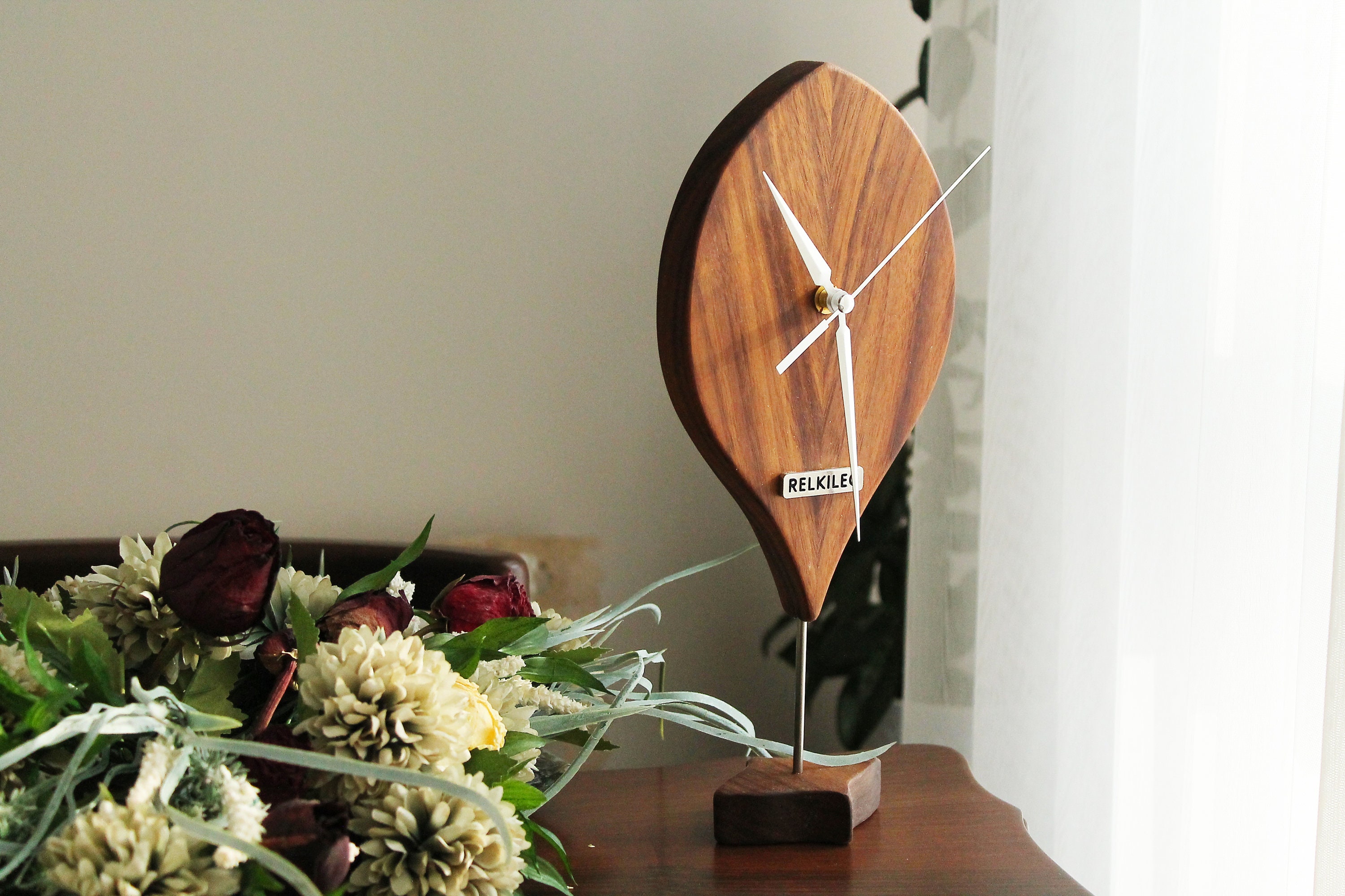 Clock Desk Clock Wooden Desk Clock Modern Table Clock - Etsy
