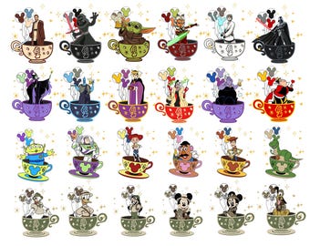 Dis.ney Tea Cup Png Bundle, Mouse And Friends Png, Dis.ney Animal Kingdom, Dis.ney To.y Story Png, Elvil Queen, Star Wars Png, Family Trip