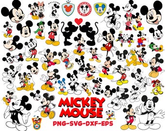 Mic.key Mouse Png/Svg Bundle, Mouse Head Svg, Mouse And Friends, Mic.key Clipart, Dis.ney Family Trip Png, birthday girl, Baby Shower Decor