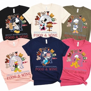 Epcot Food and Wine PNG Bundle, Disney Family Vacation Shirt Design, Mickey Minnie Goofy Donald Pluto Daisy, Wine Festival Clip Art, WDW Tee