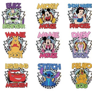 Paquete de imágenes PNG de personajes de Disney, Mouse y sus amigos PNG, Viaje familiar a Disney, Vacaciones familiares 2026 PNG, Magic Kingdom PNG, Viaje retro a Disney