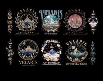 Acotar Velaris Png Bundle, Velaris City Of Starlight, The Night Court Png, Court of Dreams Png, SJM Merch, Fourth Wing, Bookish Png, Fantasy