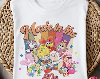 Personaje de dibujos animados de los 80 PNG, Hecho en los 80 PNG, Amigos de dibujos animados PNG, Tarta de Fresa PNG, Diseño de sublimación Rainbow Brite