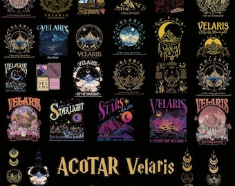 35 Velaris City Of Starlight PNG Bundle, ACOTAR Velaris Png, SJM Merch, The Night Court,Court of Dreams Png, Bookish Png,Throne of Glass Png