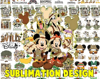 Paquete PNG de Disney Animal Kingdom, Grupo Disney Safari, Mouse y sus amigos Animal Kingdom, Let's Get Wild, Camiseta familiar a juego