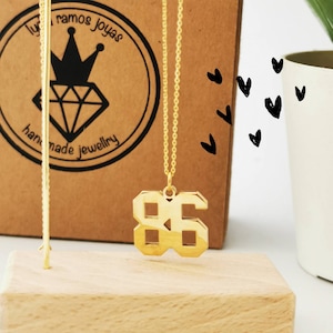 Chris&#39;s and 86 Necklace, Gold Plated, Vintage Jewelry, 80&#39;s, Stranger Jewelry, Year 86 Promotion Necklace, Handmade Jewelry, Sterling Silver