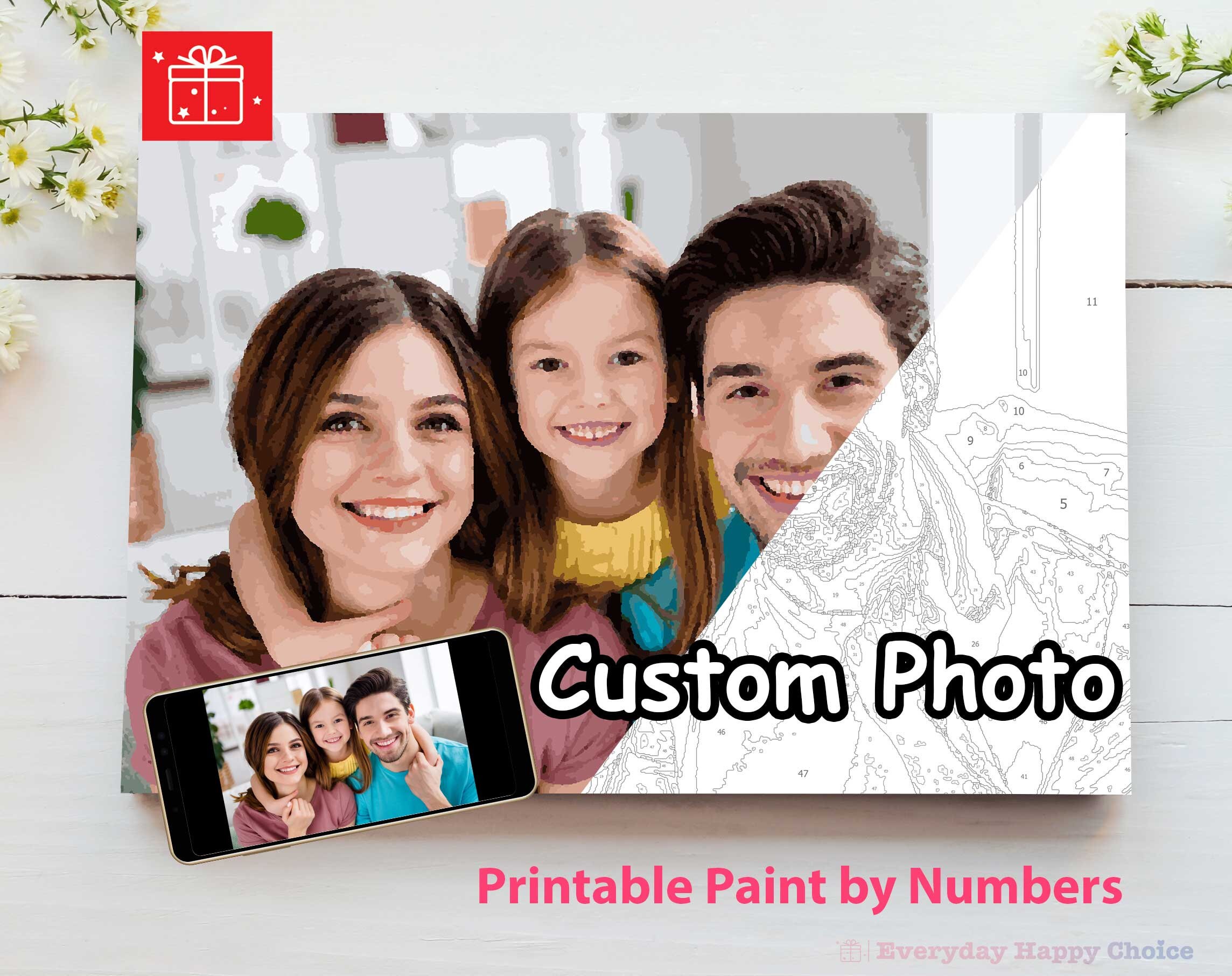 Custom DIY Paint by Numbers Kit (18x24) Oil Painting Portrait