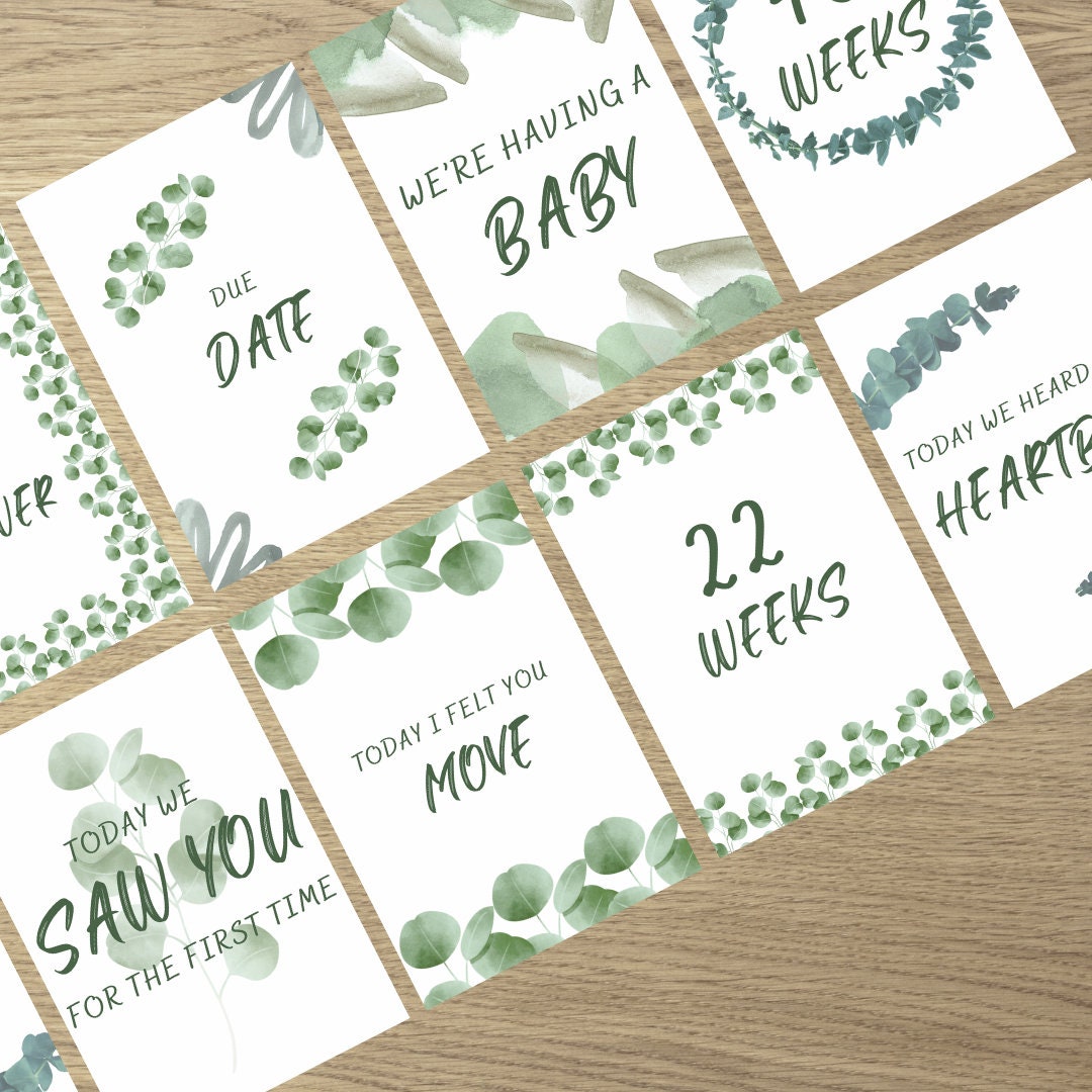 Printable Pregnancy Milestone Cards - Etsy