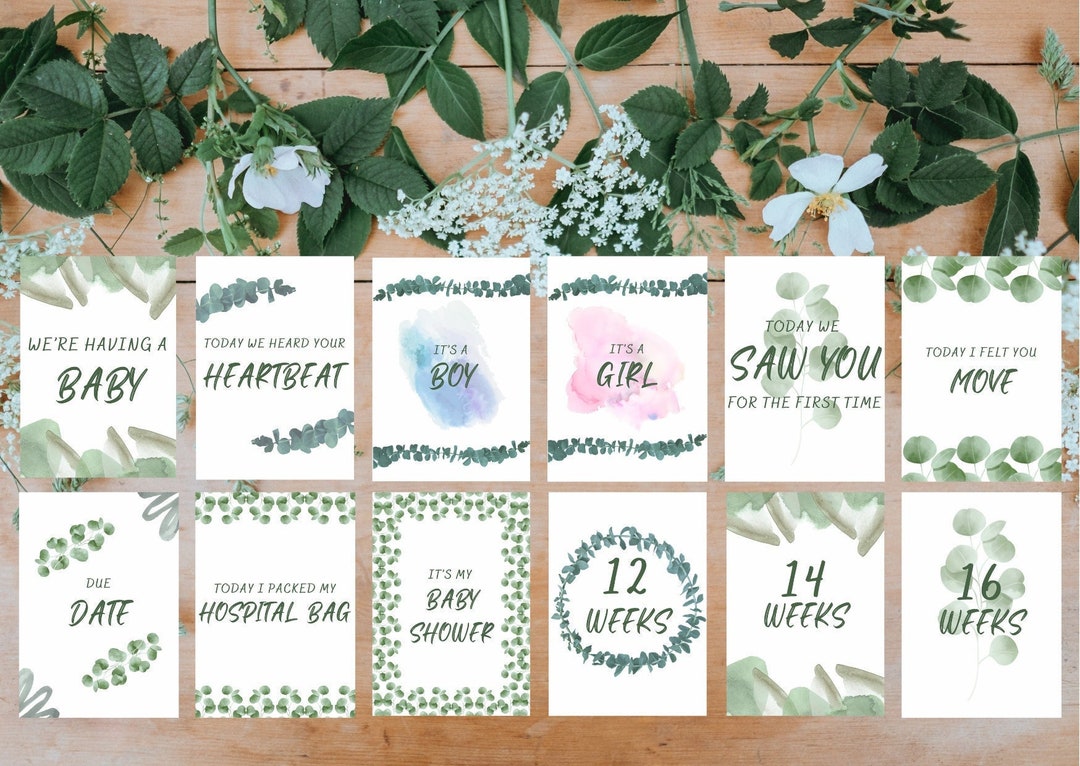 Printable Pregnancy Milestone Card