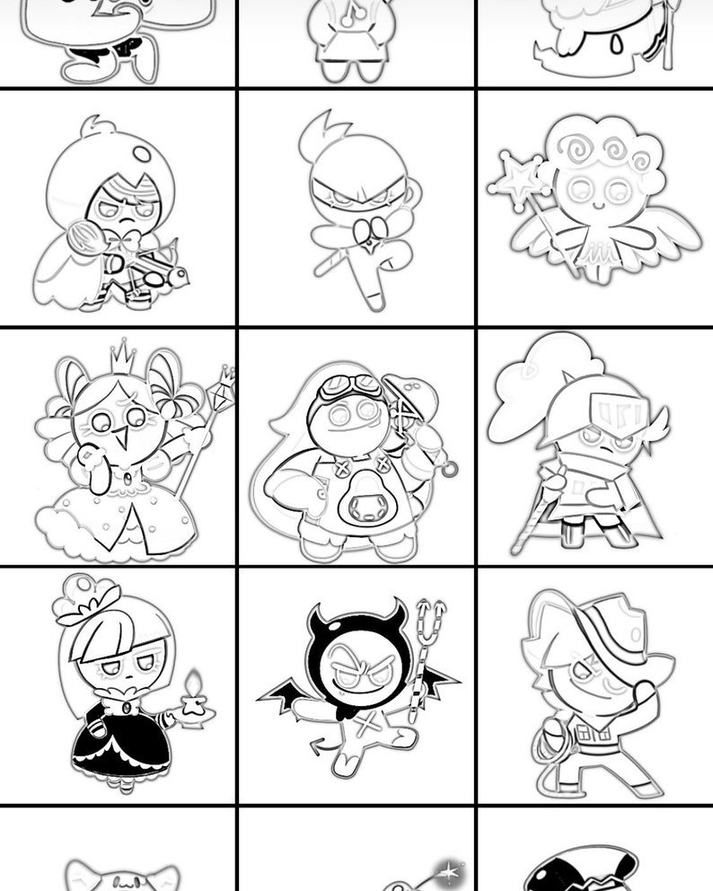 Cookie Run Coloring Pages Vol. 1 - Etsy Australia