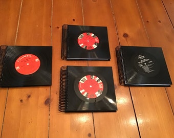 VINYL RECORD Notebook/Journal/Diary Set of 4