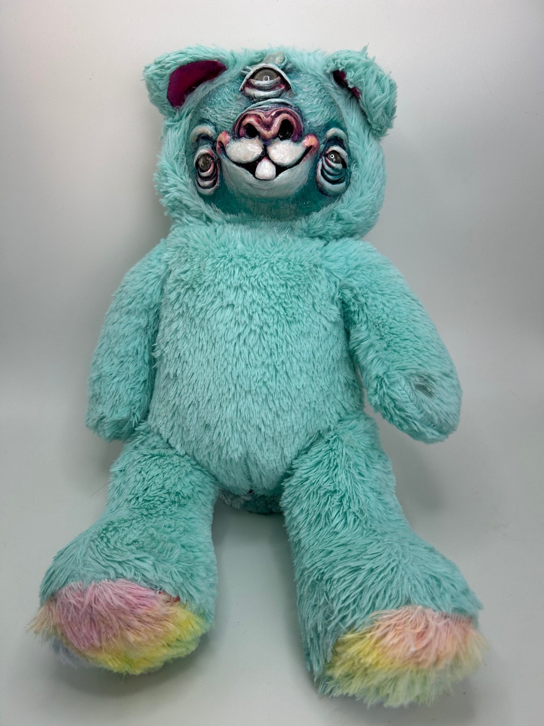 Talking Bear Stash Baby Repurposed Stuffed Animal Stash Jar With Unique