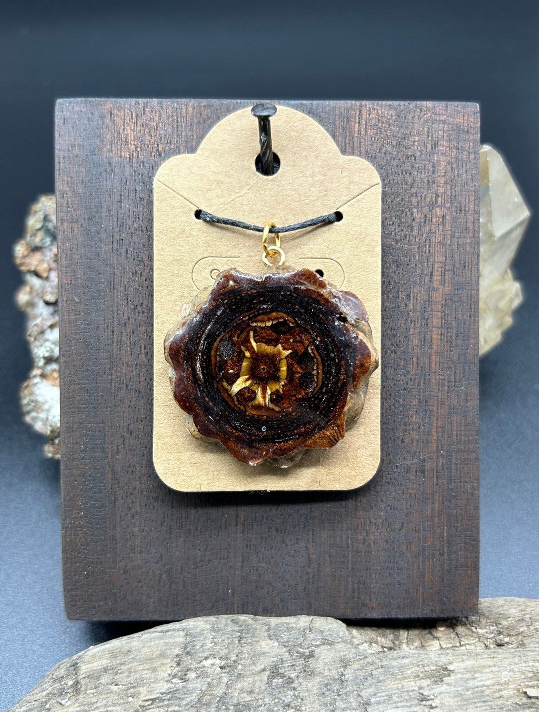 Large Third Eye Pinecone Pendant Natural Jewelry Statement Etsy