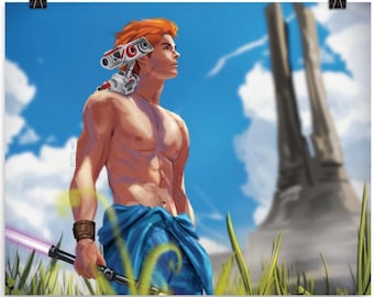 Cal Kestis & BD-1 Poster Art Print - Star Wars Jedi Fallen Order / Jedi Survivor