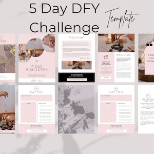 Therapist Template, Canva Templates, Instagram Post, 5 Day Challenge Bundle, Mental Health Coach, Life Coach, Psychotherapist Marketing