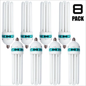 8 Pack - 120W Daylight Compact Fluorescent Bulb - 5500K Daylight 120V 7500 Lumens - for Photography, Photo, Studio, Home, Outdoor Lighting
