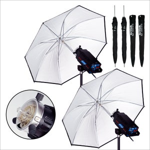 Set of 2 - Britek 440W Studio Flash Strobe Monolight w/ Modeling Lamp, Flash Tube, Reflector Umbrella for Photography