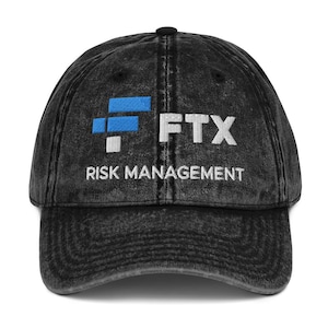 FTX Risk Management Hat (Embroidered Vintage Cotton Twill Cap) Funny FTX Crypto Parody