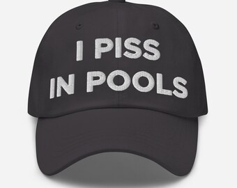 I Pee In Pools Baseball Cap – Embroidered Cotton Adjustable Dad Hat In Royal Blue – One Size Fits All