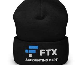 FTX Accounting Department Hat (Embroidered Cuffed Beanie) Funny FTX Collapse Hat