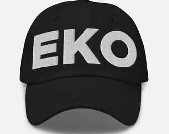 EKO Elko Airport-pet (geborduurde vaderpet) Vliegend naar EKO Elko Air Port-piloot