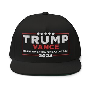 Trump Vance 2024 Make America Great Again Hat (Embroidered Flat Bill Snapback Cap)