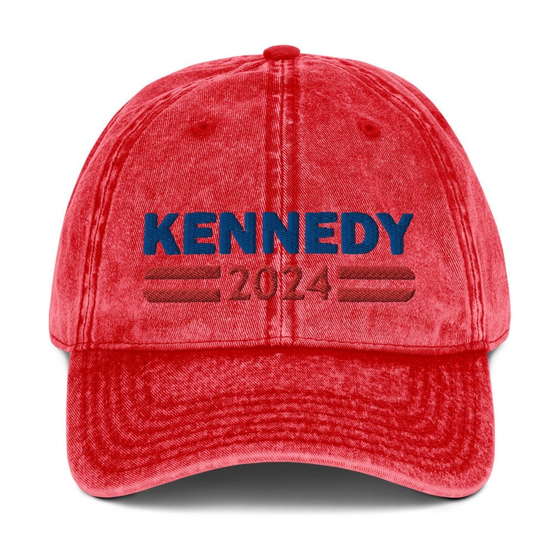 Kennedy 2024 Hat embroidered Vintage Cotton Twill Cap, RFK JR for