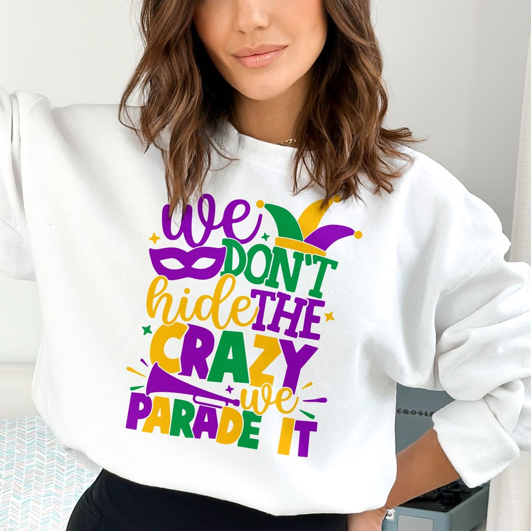 Whereable Art Mardi Gras Psychedelic Adult Sweatshirt