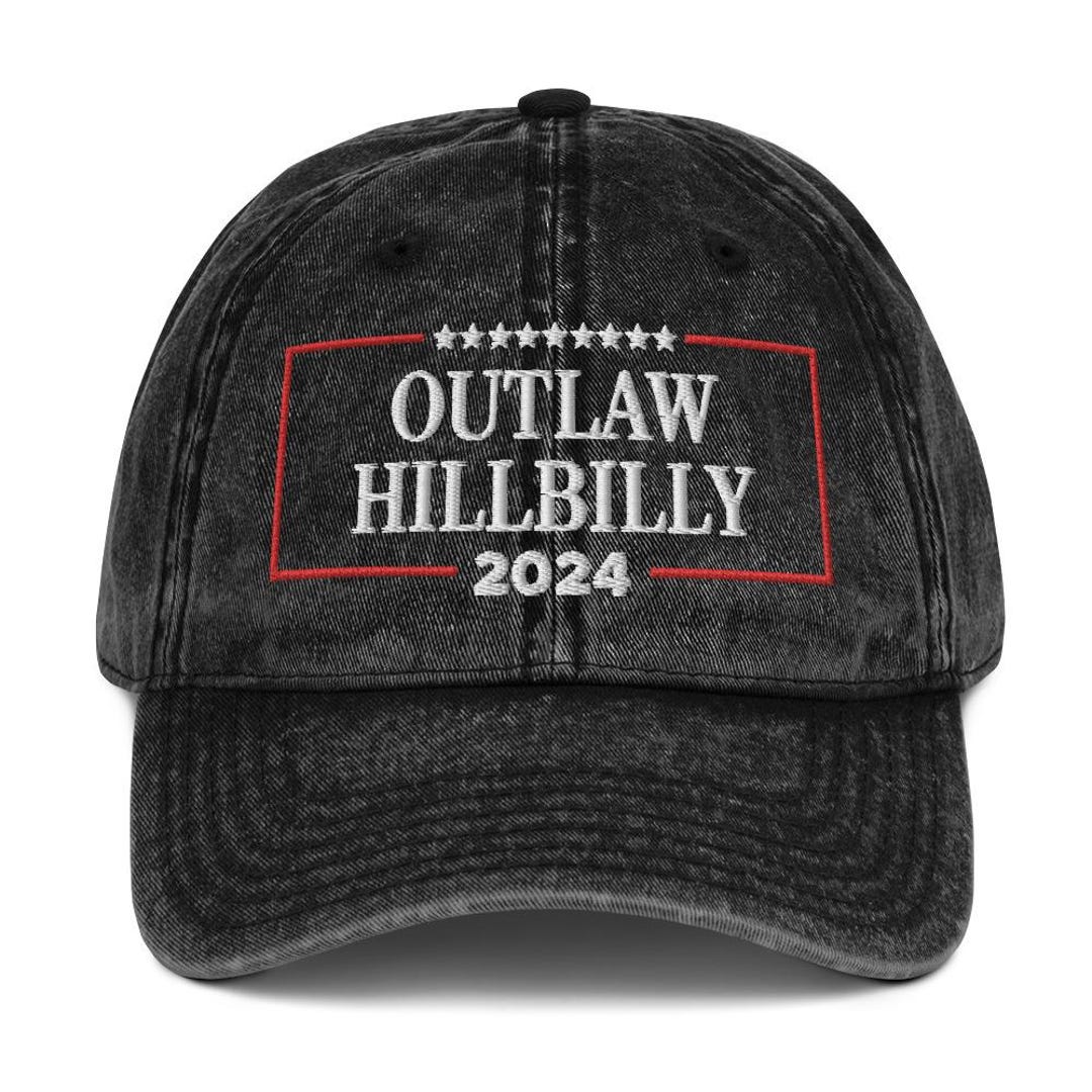 Boné Foesunit Outlaw Hillbilly 2024 Flag Chapéu Azul Marinho