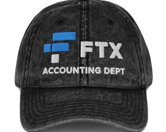 FTX Accounting Department Hat (Embroidered Vintage Cotton Twill Cap) Funny FTX Collapse Hat