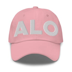 ALO Waterloo Airport Hat (Embroidered Dad Cap) Flying to ALO Waterloo Air Port Merchandise, From ALO Waterloo Travel Lover Pink