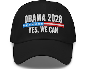 Gorra Obama 2028 (gorra bordada para papá) Gorra Obama "Sí Podemos"
