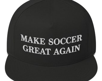 Gorra de fútbol con cierre a presión, gorra bordada de fútbol, gorra "Haz que el fútbol vuelva a ser grande", gorra de regalo para los amantes del fútbol, gorra con meme de Maga
