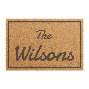 Custom Family Doormat, Personalized Door Mat With Last Name