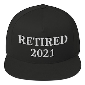 Retired Snapback Cap, Retired Embroidered Hat, Gift For Retired People