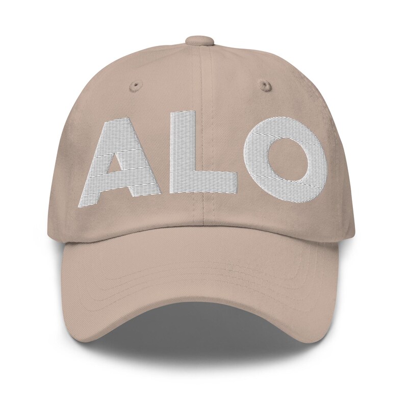 ALO Waterloo Airport Hat (Embroidered Dad Cap) Flying to ALO Waterloo Air Port Merchandise, From ALO Waterloo Travel Lover Stone