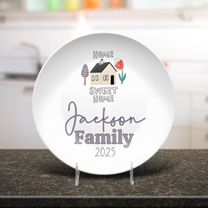 Personalized Family Name Gift, Housewarming Gift, Gift For Couple, First House Keepsake, Home Decor With Custom Cartoon Photo of New Home