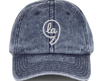 Comma La Kamala Harris Embroidered Dad Hat - Vintage Washed Cotton Twill, Low Profile, Adjustable Snapback
