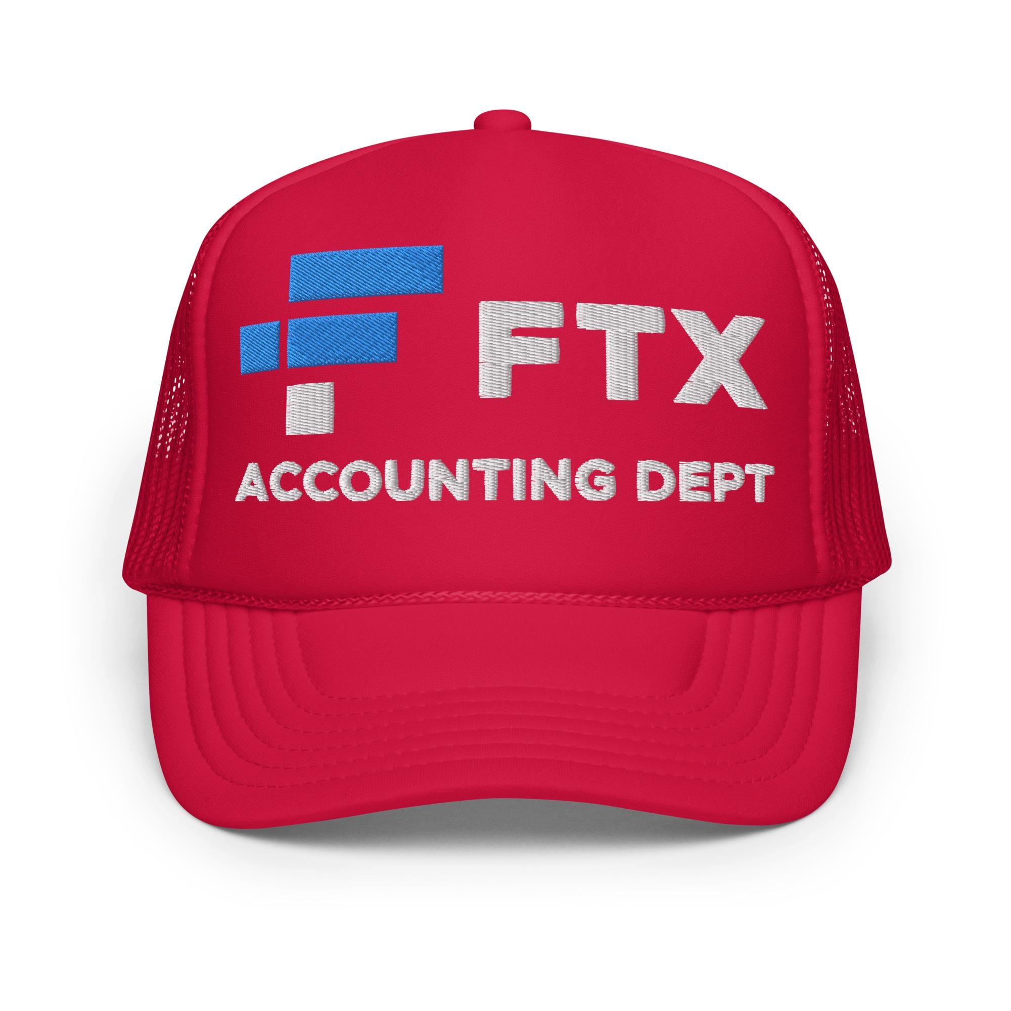 FTX Accounting Department Hat (embroidered Foam Trucker Cap) Funny FTX ...