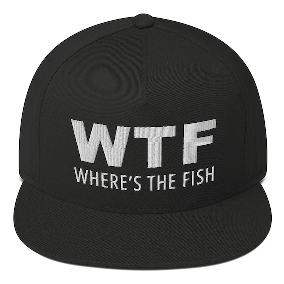Wtf Snapback Cap, Wtf Embroidered Hat, Wtf Wheres the Fish Hat