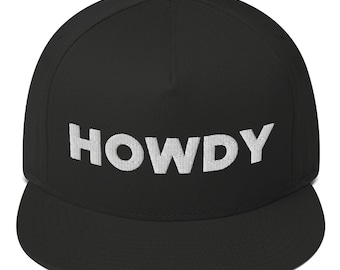 Howdy Snapback Cap, Howdy Embroidered Hat, Cute Howdy Gift For Cowgirls And Cowboys