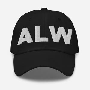 Gorra de papá bordada del aeropuerto ALW Walla Walla (gorra de papá bordada) Mercancía para volar al aeropuerto ALW Walla Walla, de ALW Walla Walla Travel Lover